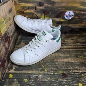 Adidas Stan Smith Shoes Mens Size 5 [women size 6] White Green Classic Tennis